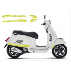 Aufkleber passend für Vespa GT GTS Super Sport Seitenaufkleber Super V2 (yellow)