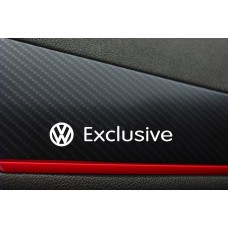 Aufkleber passend für VW Exclusive Armatur Aufkleber 70mm 2Stk.