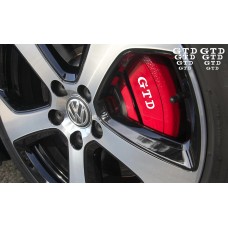 Aufkleber passend für VW GTD Bremssattel Aufkleber Satz 8Stk, 60-30mm