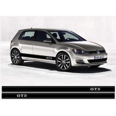 Aufkleber passend für VW GTD Seitenaufkleber Racing Stripes Aufkleber Satz Golf Passat Lupo Polo Jetta