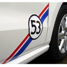 Aufkleber passend für VW Rennstreifen Racing Stripes Aufkleber Satz 53 Herbie 4Stk. Polo Golf Beetle
