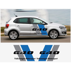 Aufkleber passend für VW Volkswagen G40 Seitenaufkleber Aufkleber Satz Motorsport Racing