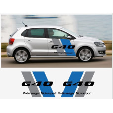Aufkleber passend für VW Volkswagen Polo Golf G40 Seitenaufkleber Aufkleber Satz Motorsport Racing