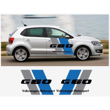 Aufkleber passend für VW Volkswagen Polo Golf G60 Seitenaufkleber Aufkleber Satz Motorsport Racing