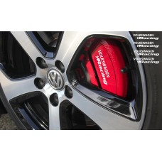 Aufkleber passend für VW Volkswagen Racing Bremssattel- Fenster- Spiegel- Aufkleber Satz 4Stk, 90mm