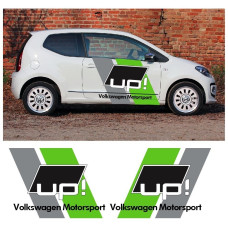 Aufkleber passend für VW Volkswagen Up Up! Seitenaufkleber Aufkleber Satz Motorsport Racing