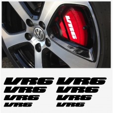 Aufkleber passend für VW VR6 Fenster- Bremssattel- Spiegel Aufkleber - 8 Stück im Set